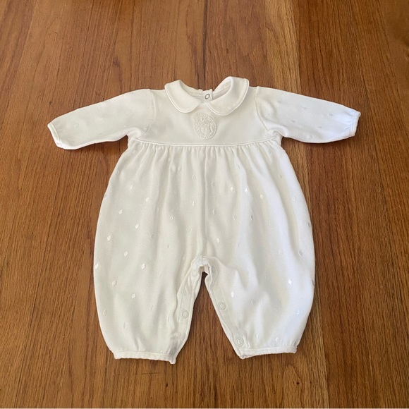 Baby Dior Other - Baby Dior Elegant Footie With Embroidered All Over and Signature